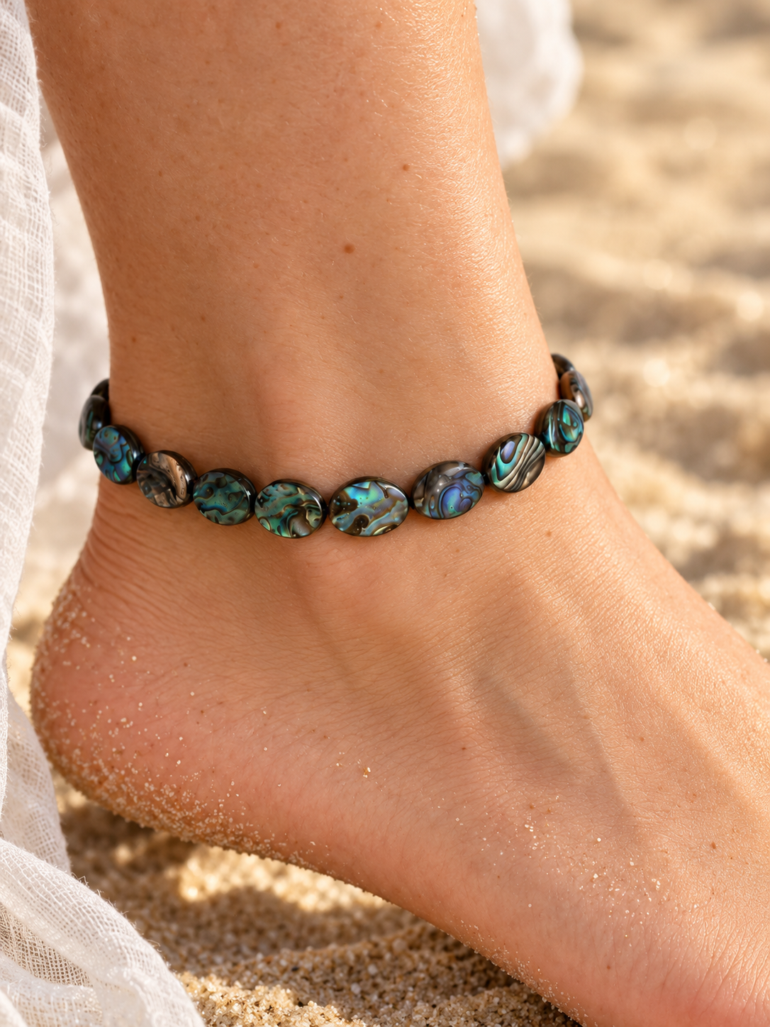 Abalone Oval Beaded Bracelet | Custom Made To Order
