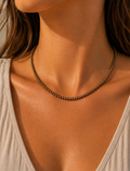 Small Round Gold Beaded Necklace | Custom Made To Order
