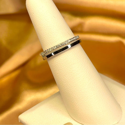 S925 Double Eternity & Solid Band Ring