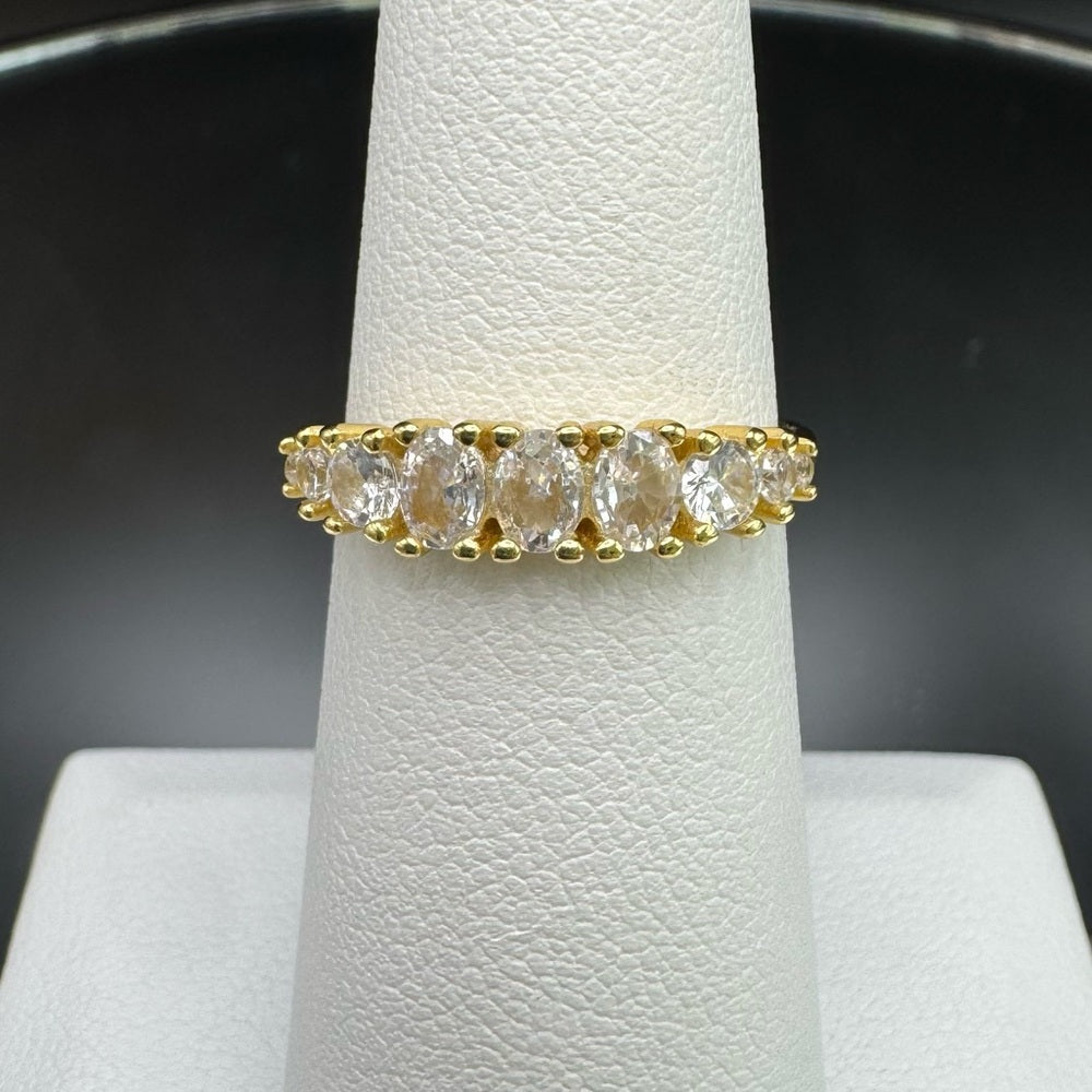 Gold/s925 Oval Gradient Ring