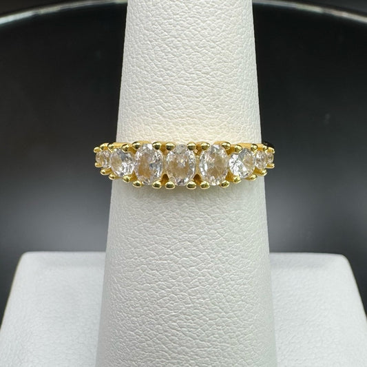Gold/s925 Oval Gradient Ring