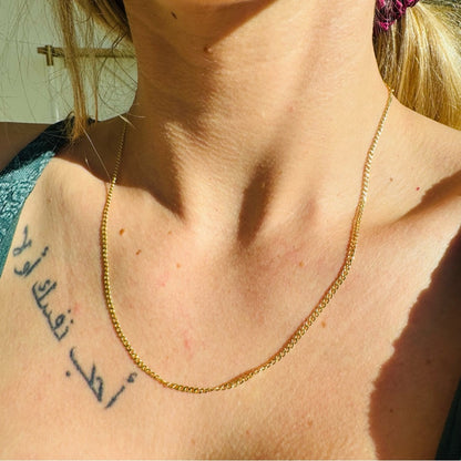 Solid Gold 10K Cuban Link Necklace Chain