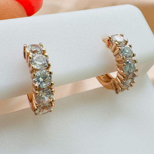 Rose Gold AAA CZ Earrings