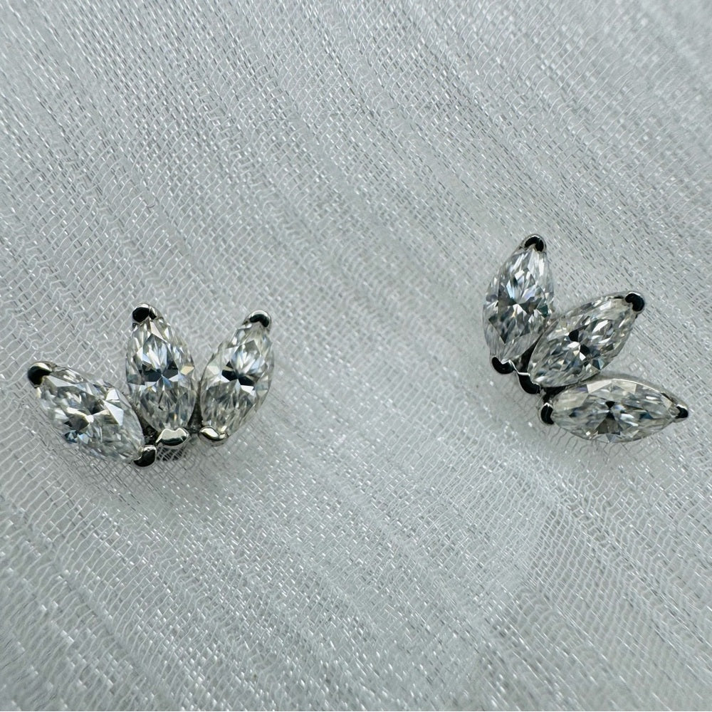 3 CT Total Moissanite Stud Earrings
