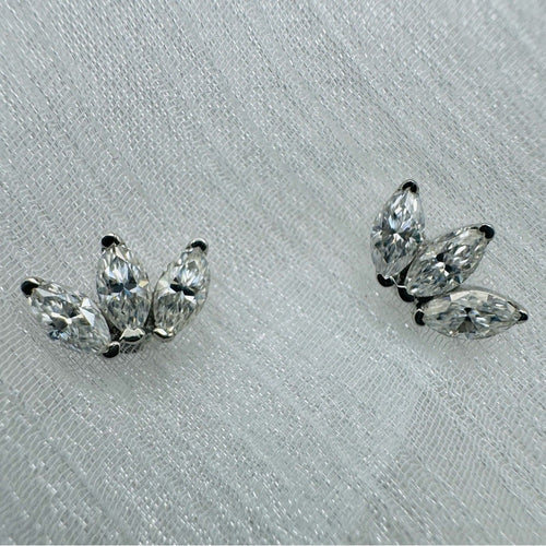 3 CT Total Moissanite Stud Earrings