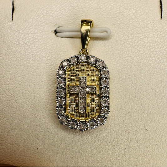 Natural Diamond Cross Pendant