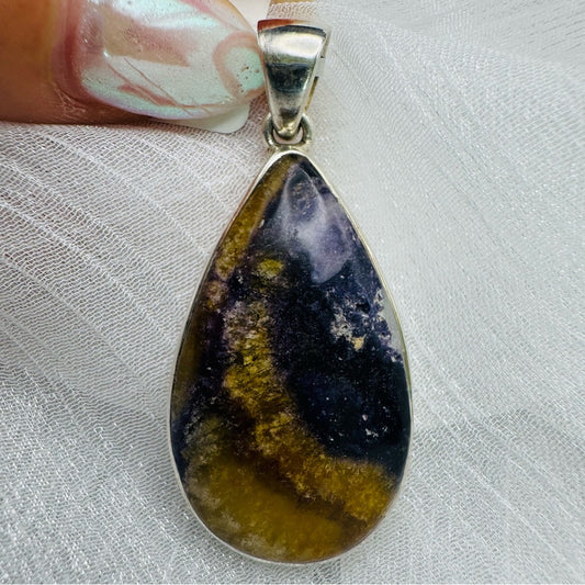 S925 Tiffany Stone & Fluorite Pendant