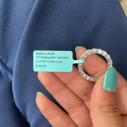 6.0 CT Moissanite Diamond Full Eternity Band