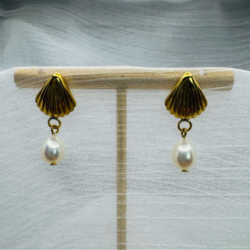 Freshwater Pearl & Shell Dangles