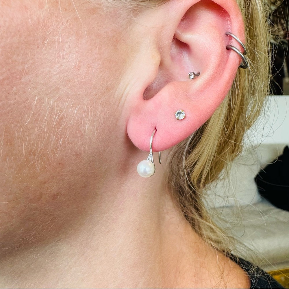 Freshwater Pearl Hook Earrings