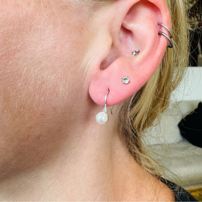 Freshwater Pearl Hook Earrings