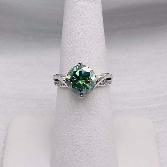 3.0 CT Alexandrite Moissanite Diamond Ring