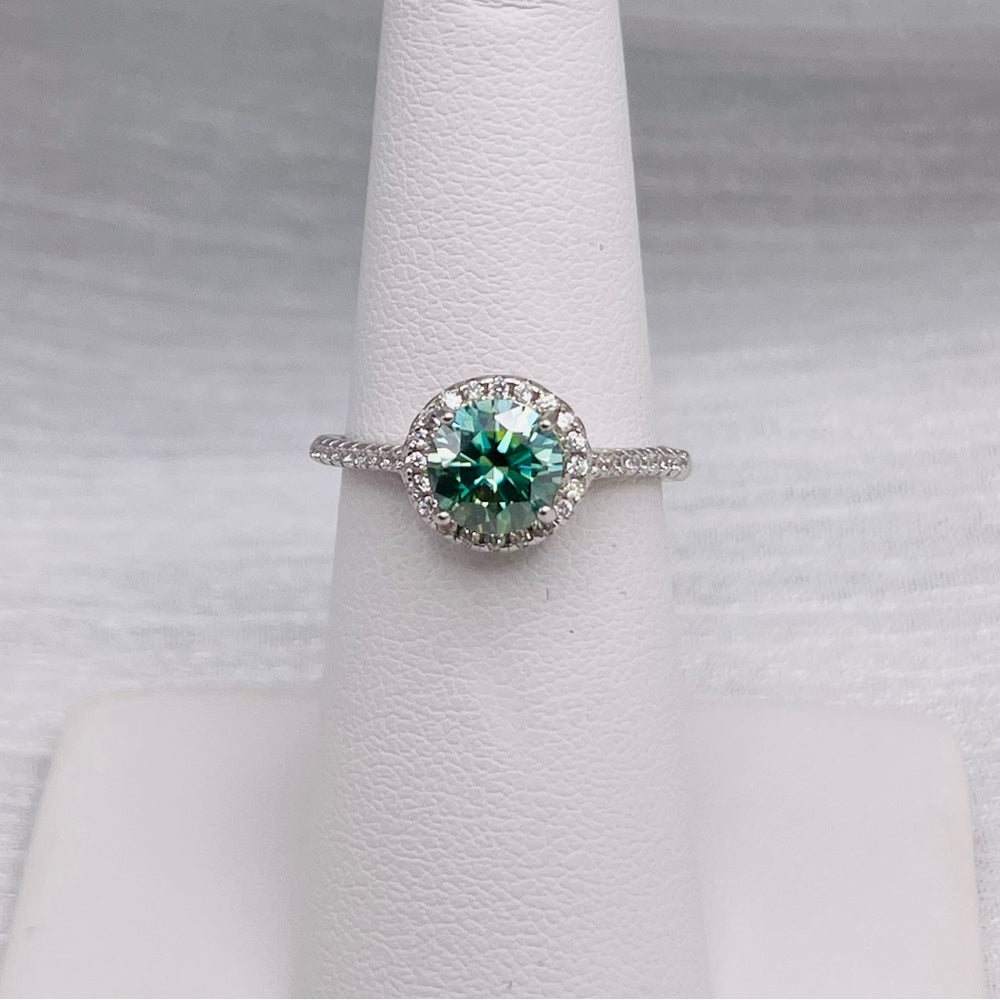 1.0 CT Alexandrite Moissanite Diamond Ring #39
