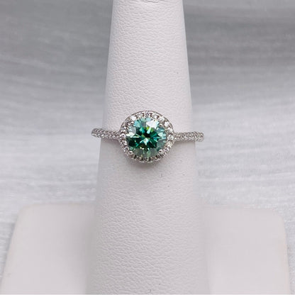 1.0 CT Alexandrite Moissanite Diamond Ring #39