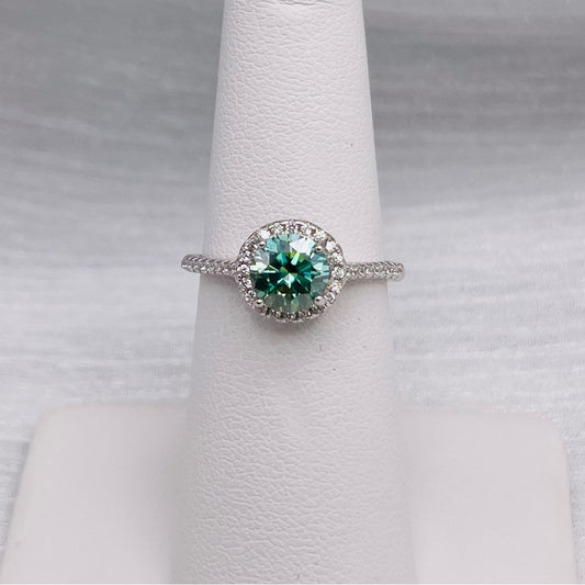 1.0 CT Alexandrite Moissanite Diamond Ring #39