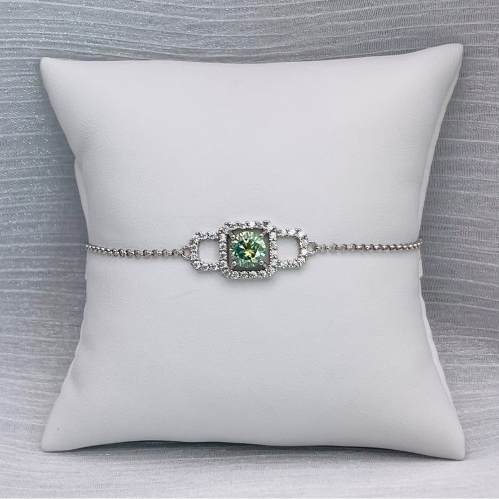 1.0 CT Alexandrite Moissanite Diamond Bracelet