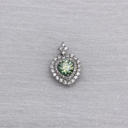 1.0 CT Alexandrite Moissanite Diamond Heart Pendant