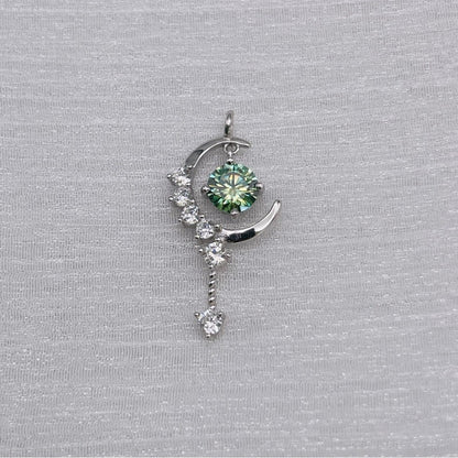 1.0 CT Alexandrite Moissanite Diamond Pendant