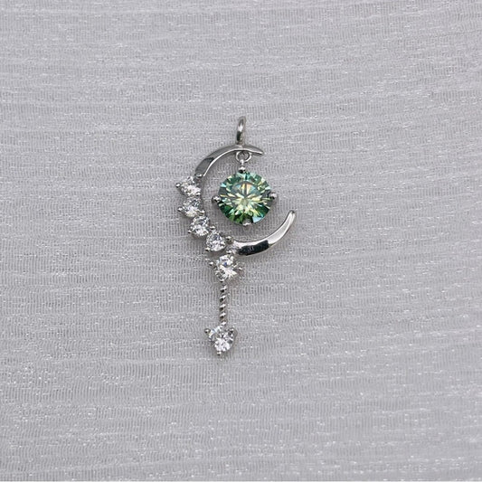 1.0 CT Alexandrite Moissanite Diamond Pendant