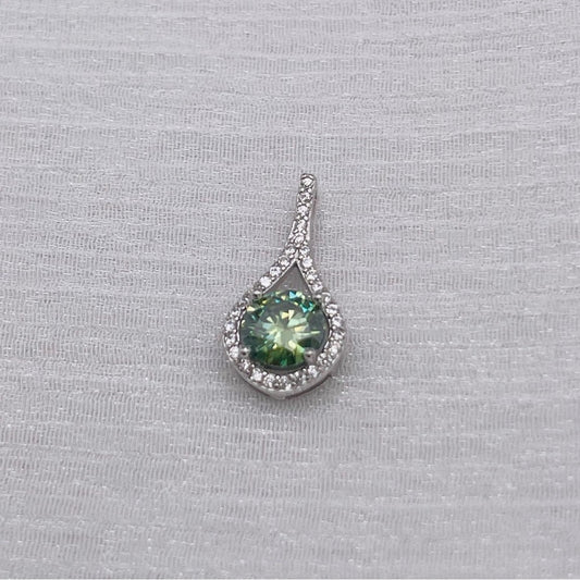 1.0 CT Alexandrite Moissanite Diamond Pendant