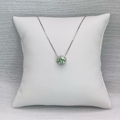 1.0 CT Alexandrite Moissanite Diamond Pendant