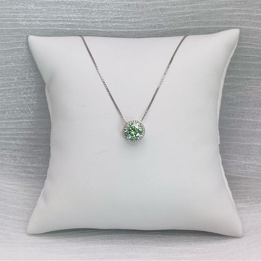 1.0 CT Alexandrite Moissanite Diamond Pendant