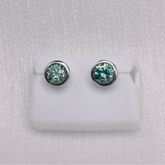 1.0CT*2 Alexandrite Moissanite Diamond Earrings