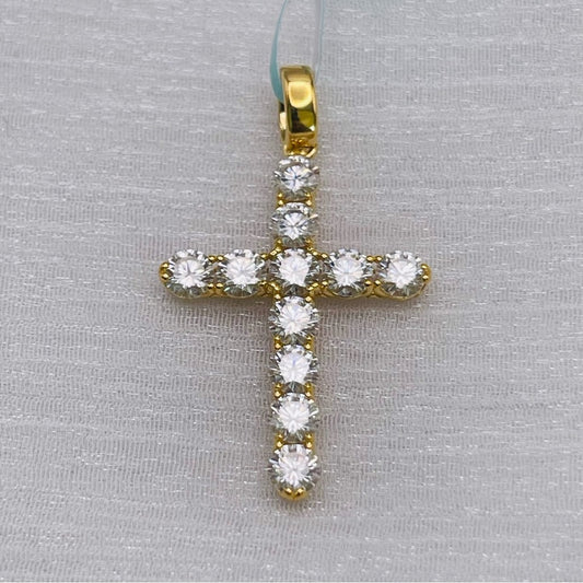 5.06 CT Moissanite Diamond Cross Pendant