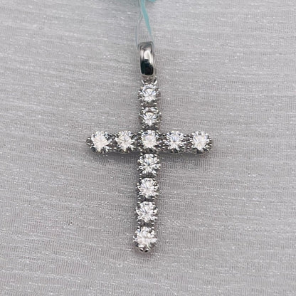 5.06 CT Moissanite Diamond Cross Pendant