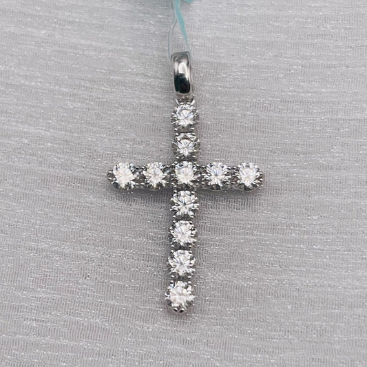 5.06 CT Moissanite Diamond Cross Pendant