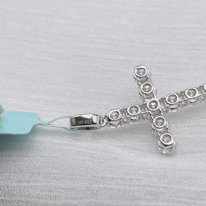 5.06 CT Moissanite Diamond Cross Pendant