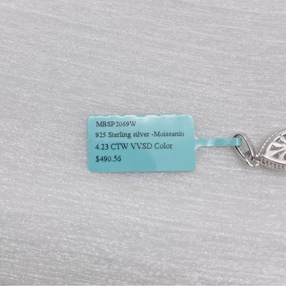 4.23 CT Moissanite Diamond Pendant