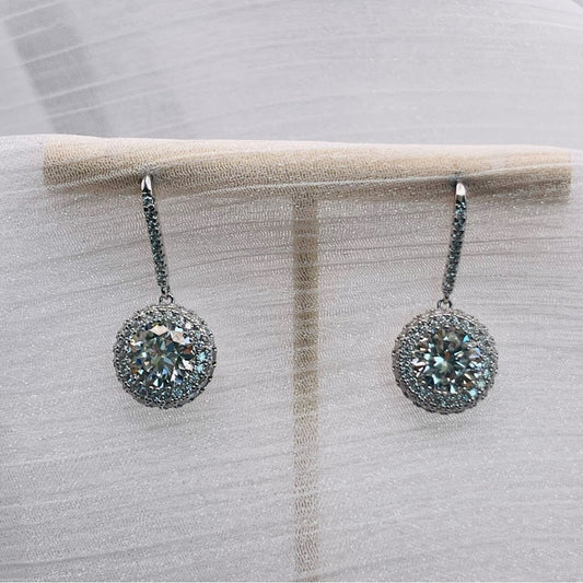 8.33 CT Moissanite Diamond Earrings