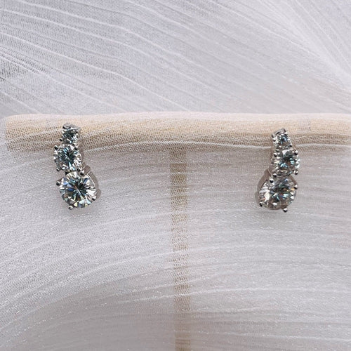 3 CT Total Moissanite Earrings
