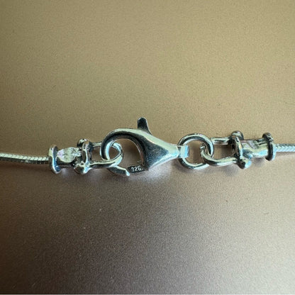 S925 Kyanite Handmade Cross Necklace