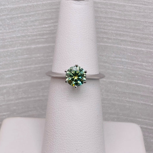 1.0 CT Alexandrite Moissanite Diamond Ring