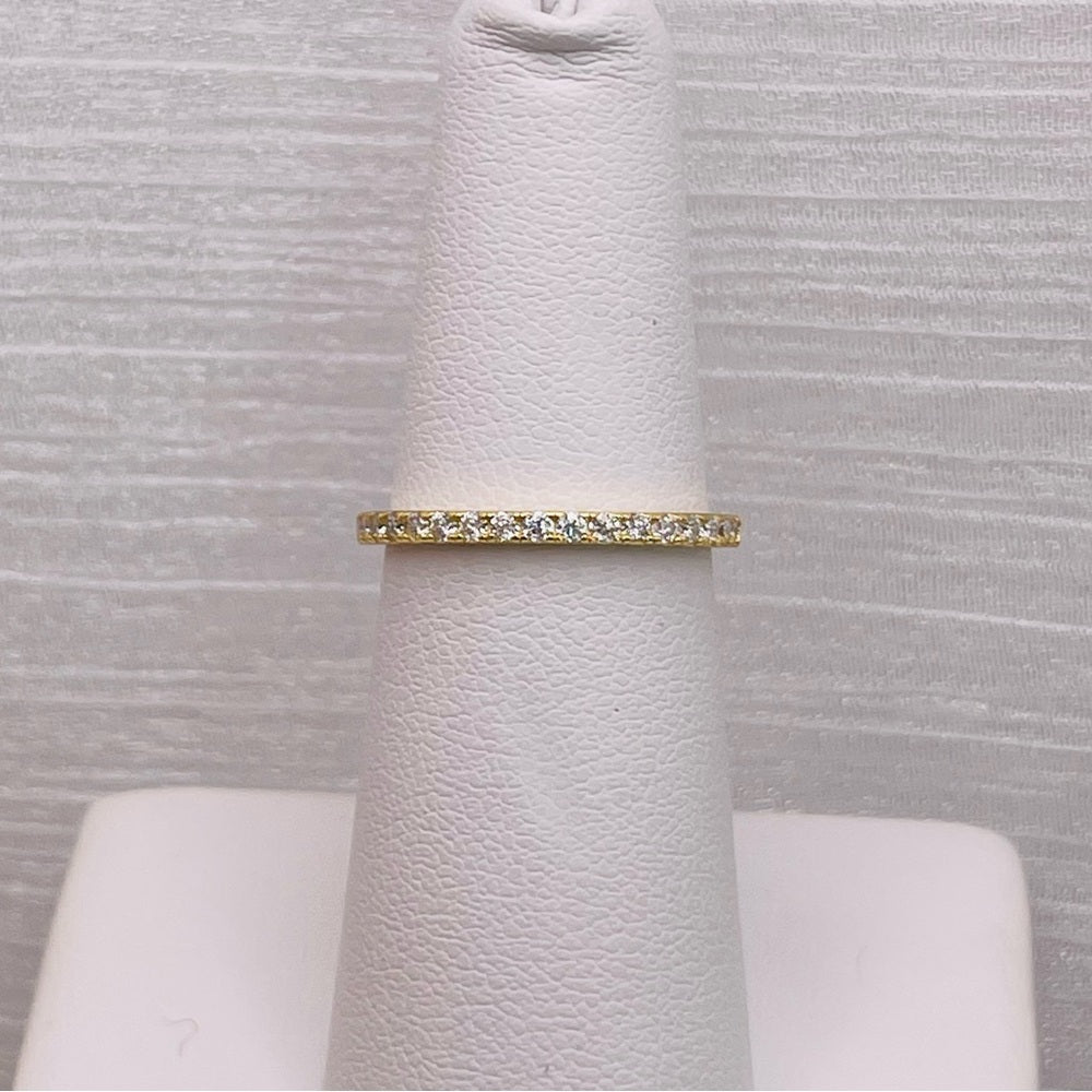 0.25 CT Moissanite Gold Half Eternity Ring