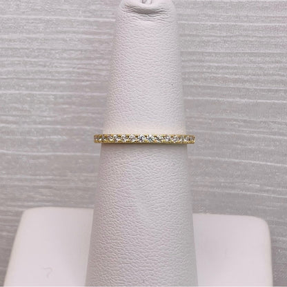 0.25 CT Moissanite Diamond Half Eternity Ring