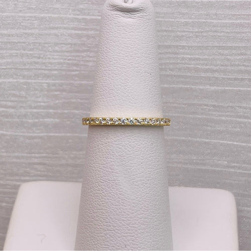0.25 CT Moissanite Gold Half Eternity Ring