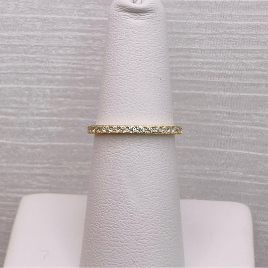 0.25 CT Moissanite Diamond Half Eternity Ring