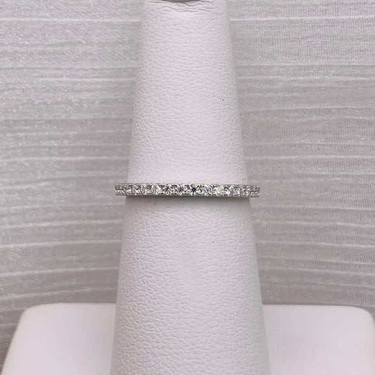 0.25 CT Moissanite Diamond Half Eternity Ring