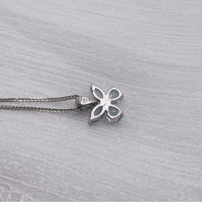 Aquamarine Butterfly Pendant