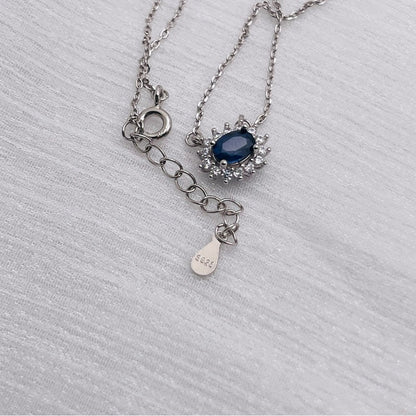 Sapphire Oval Necklace ✨