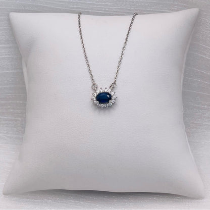 Sapphire Oval Necklace ✨