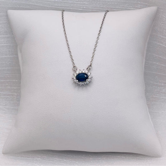 Sapphire Oval Necklace ✨