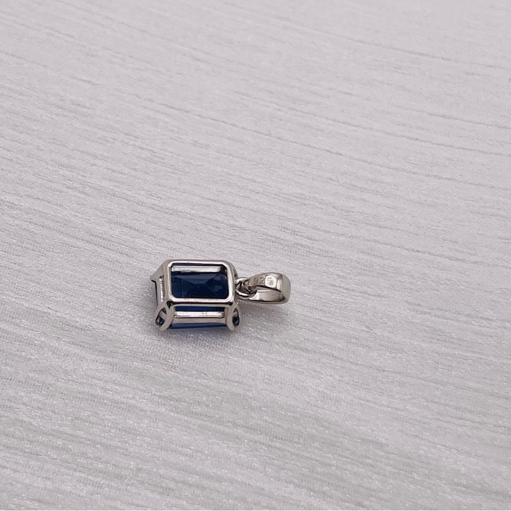 Iolite Emerald Cut Pendant