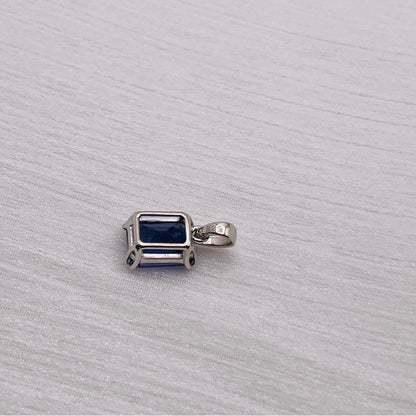 Iolite Emerald Cut Pendant