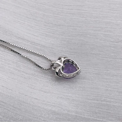 Amethyst Heart Pendant