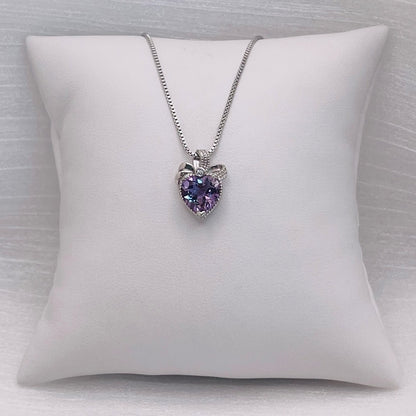 Amethyst Heart Pendant
