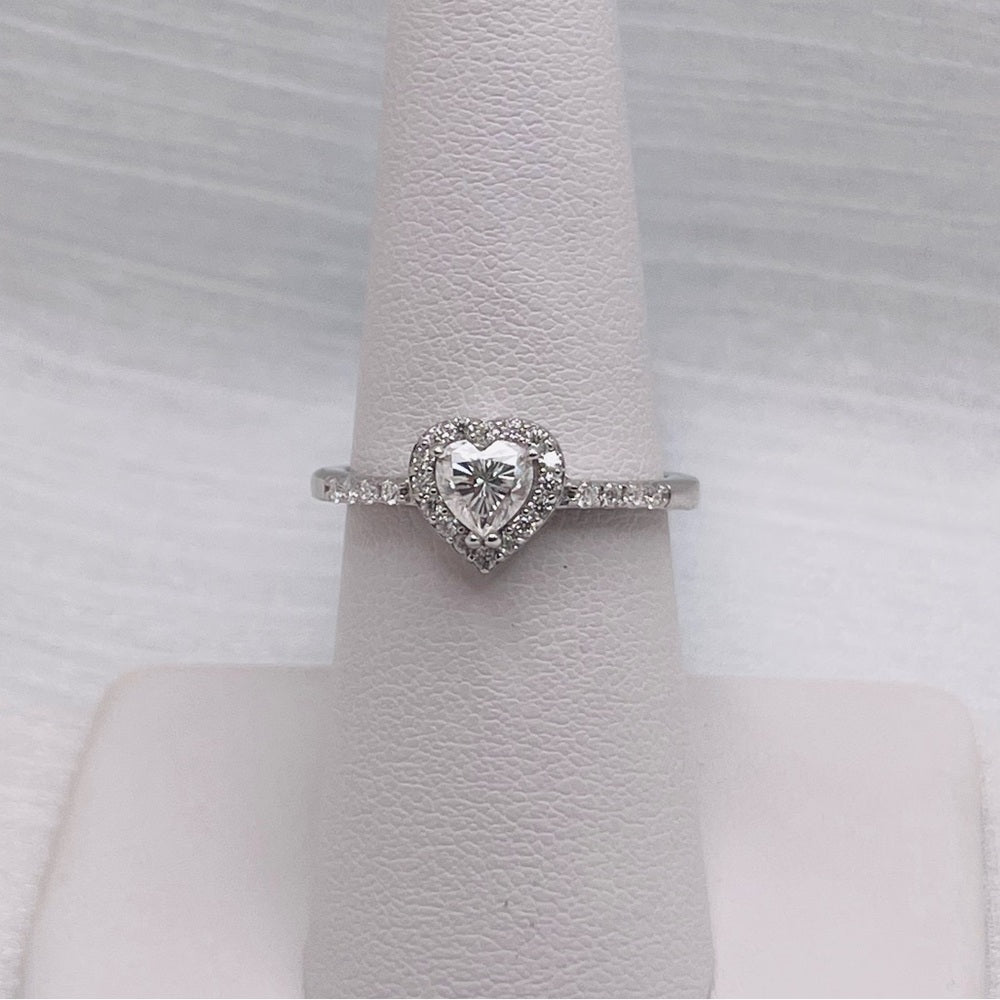 1.03 CT Moissanite Diamond Heart Ring